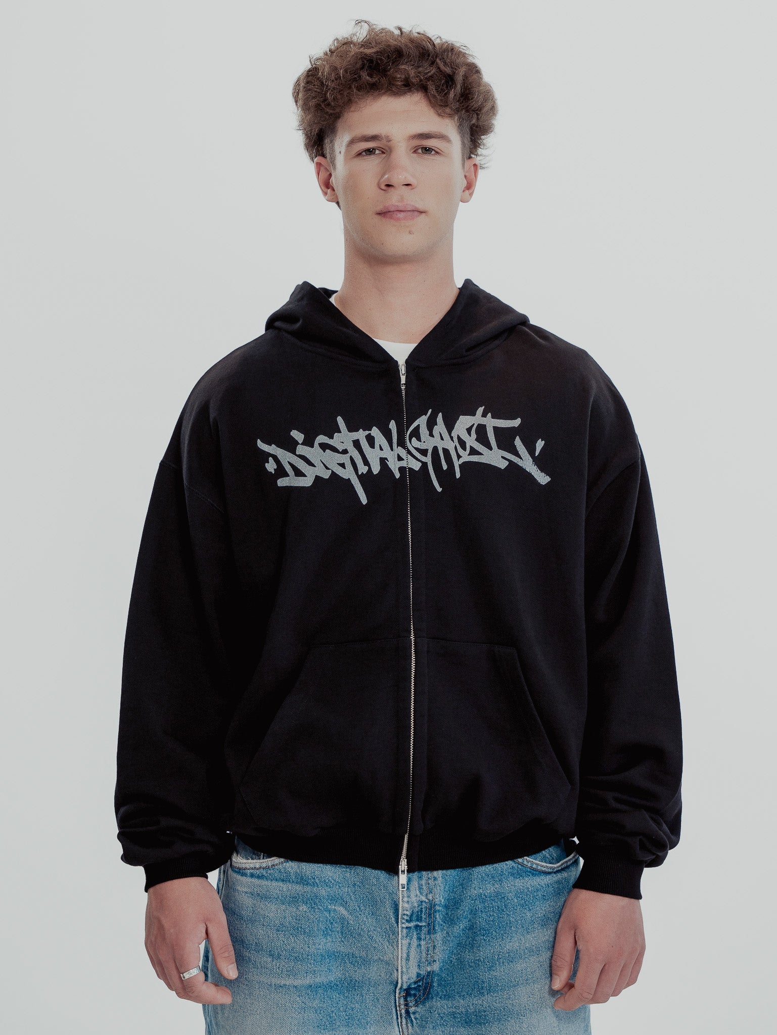 Digital Ghost Hood' Zip