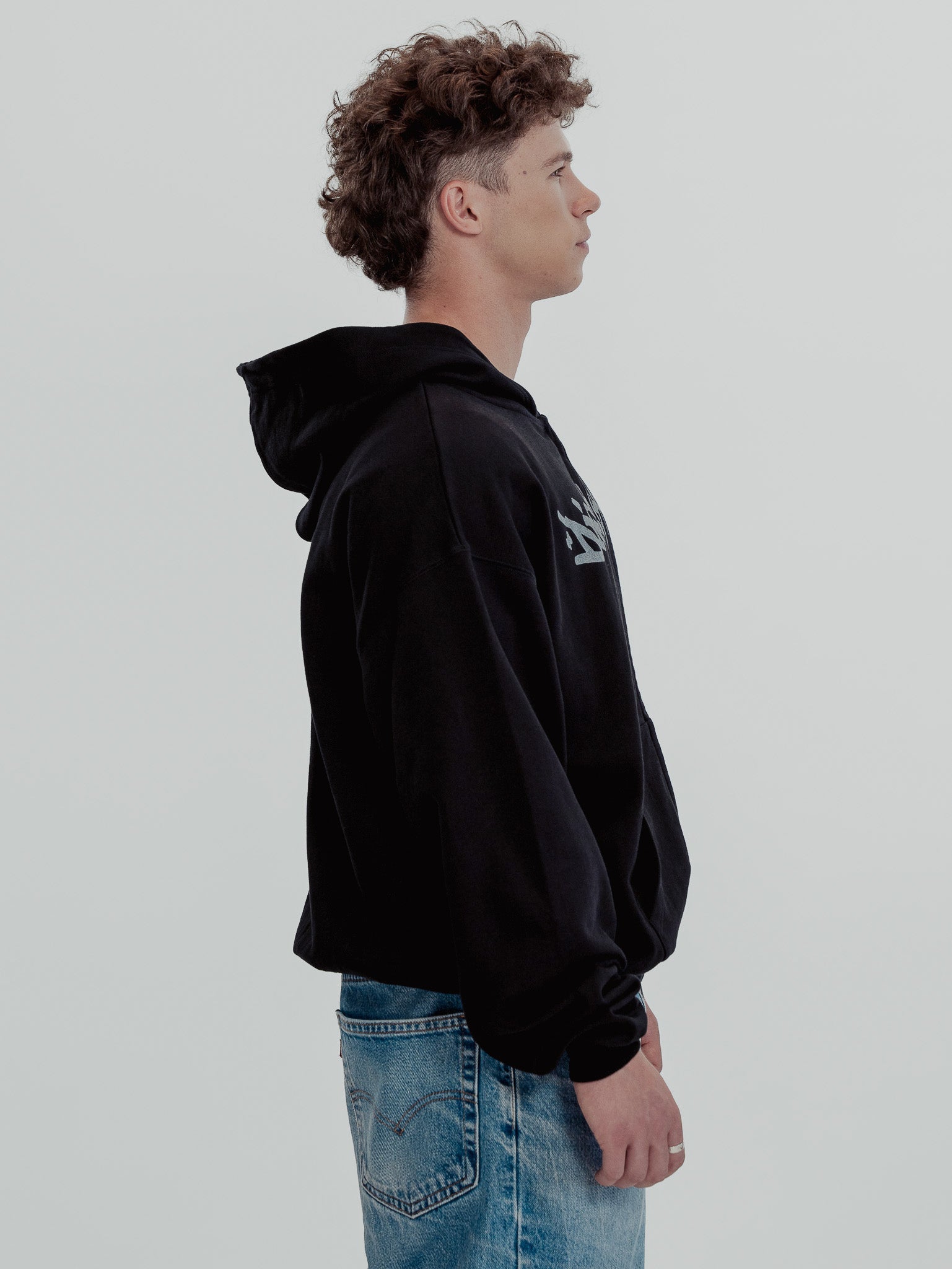 Digital Ghost Hood' Zip